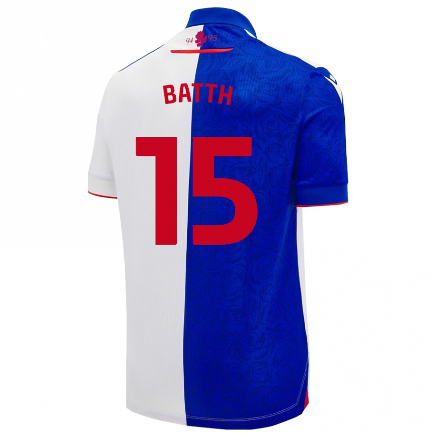 Kids Football Danny Batth #15 Sky Blue White Home Jersey 2024/25 T-Shirt Canada