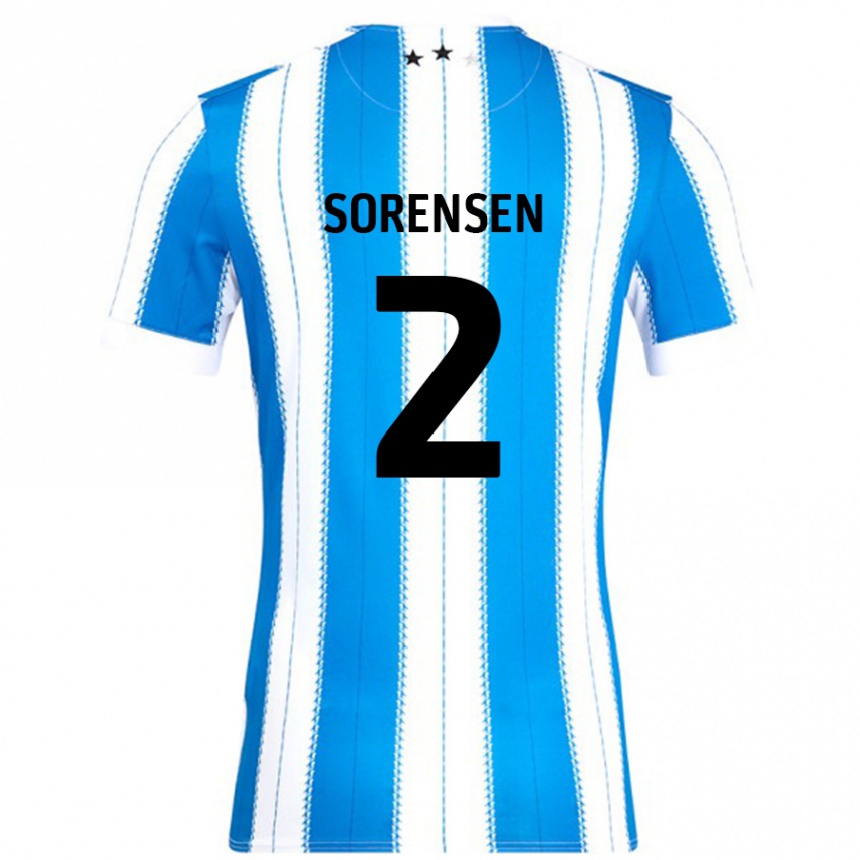 Kids Football Lasse Sörensen #2 Blue White Home Jersey 2024/25 T-Shirt Canada