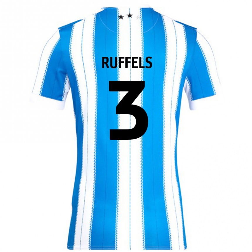 Kids Football Josh Ruffels #3 Blue White Home Jersey 2024/25 T-Shirt Canada