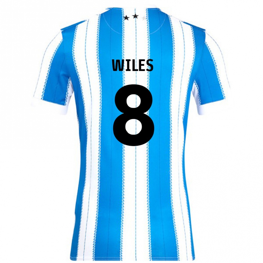 Kids Football Ben Wiles #8 Blue White Home Jersey 2024/25 T-Shirt Canada