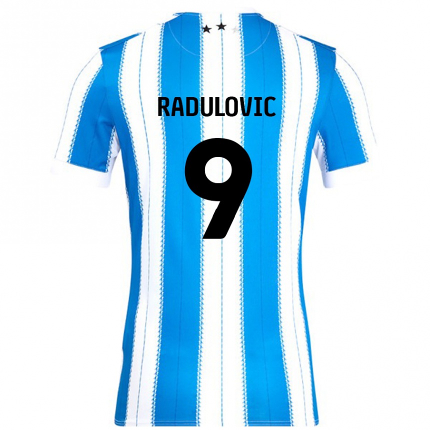 Kids Football Bojan Radulovic #9 Blue White Home Jersey 2024/25 T-Shirt Canada