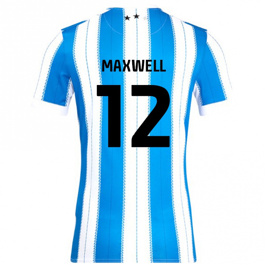 Kids Football Chris Maxwell #12 Blue White Home Jersey 2024/25 T-Shirt Canada