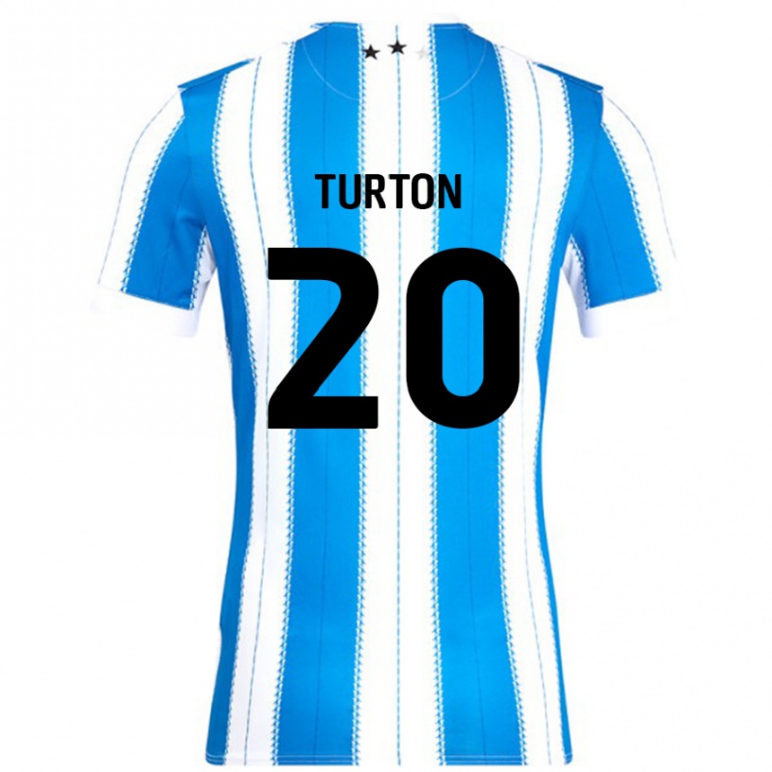 Kids Football Ollie Turton #20 Blue White Home Jersey 2024/25 T-Shirt Canada