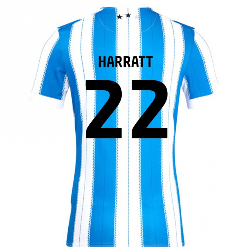 Enfant Football Maillot Kian Harratt #22 Bleu Blanc Tenues Domicile 2024/25 Canada