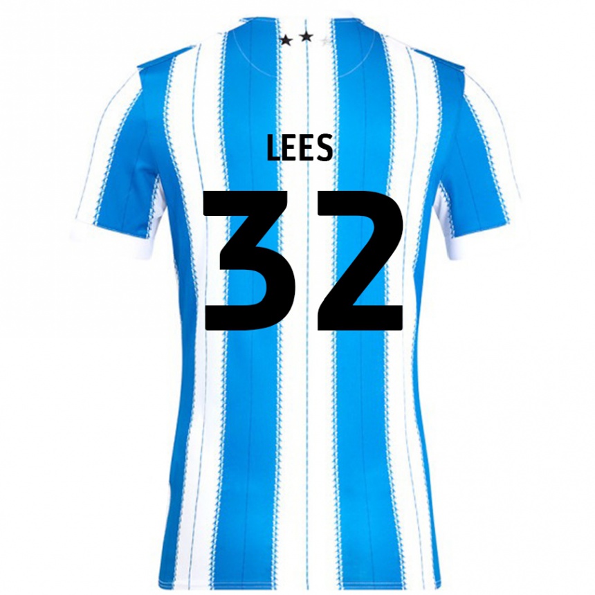 Kids Football Tom Lees #32 Blue White Home Jersey 2024/25 T-Shirt Canada