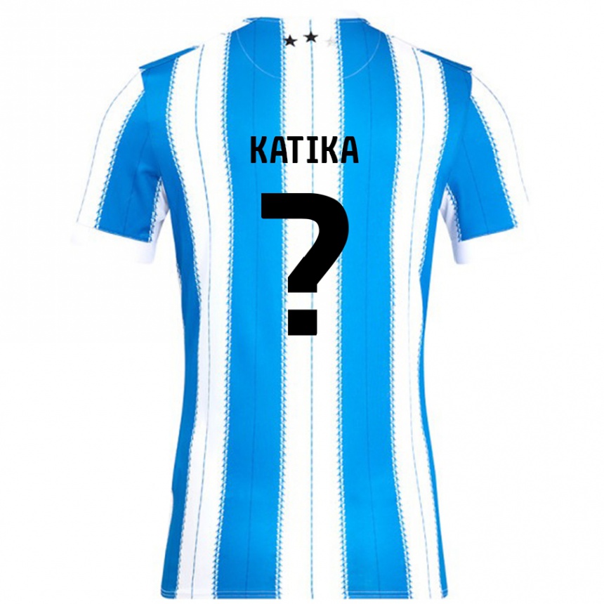 Kids Football Emick Katika #0 Blue White Home Jersey 2024/25 T-Shirt Canada