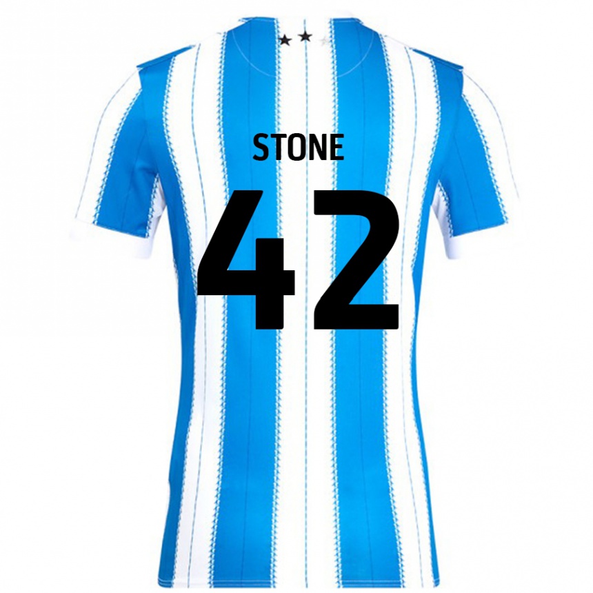 Kids Football Michael Stone #42 Blue White Home Jersey 2024/25 T-Shirt Canada