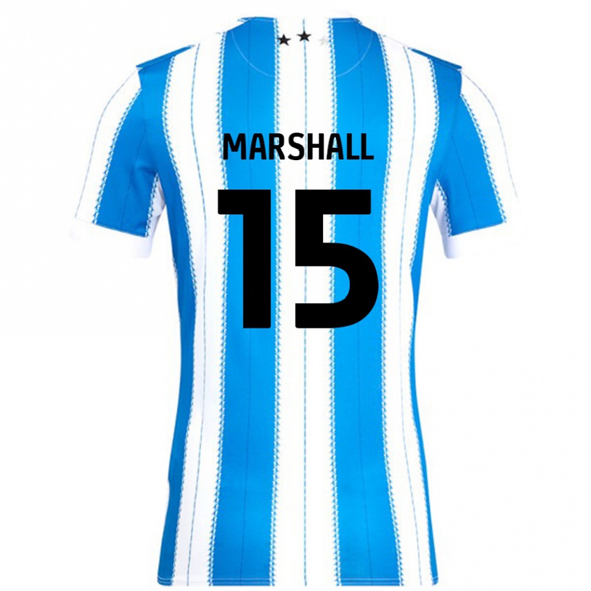 Enfant Football Maillot Georgia Marshall #15 Bleu Blanc Tenues Domicile 2024/25 Canada