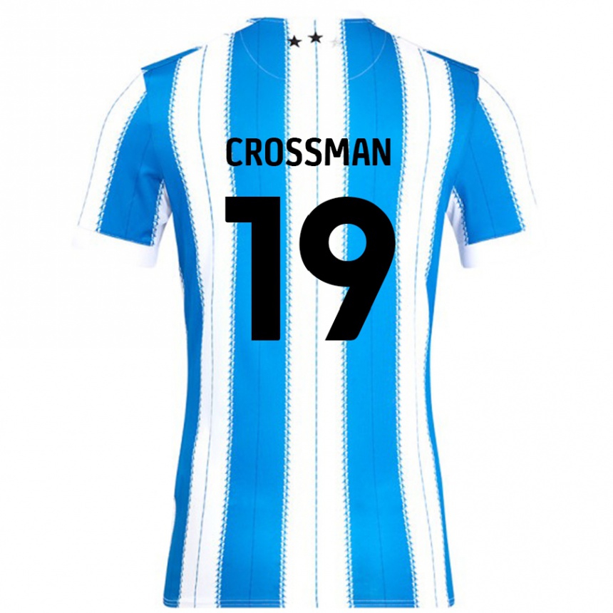 Kids Football Paige Crossman #19 Blue White Home Jersey 2024/25 T-Shirt Canada