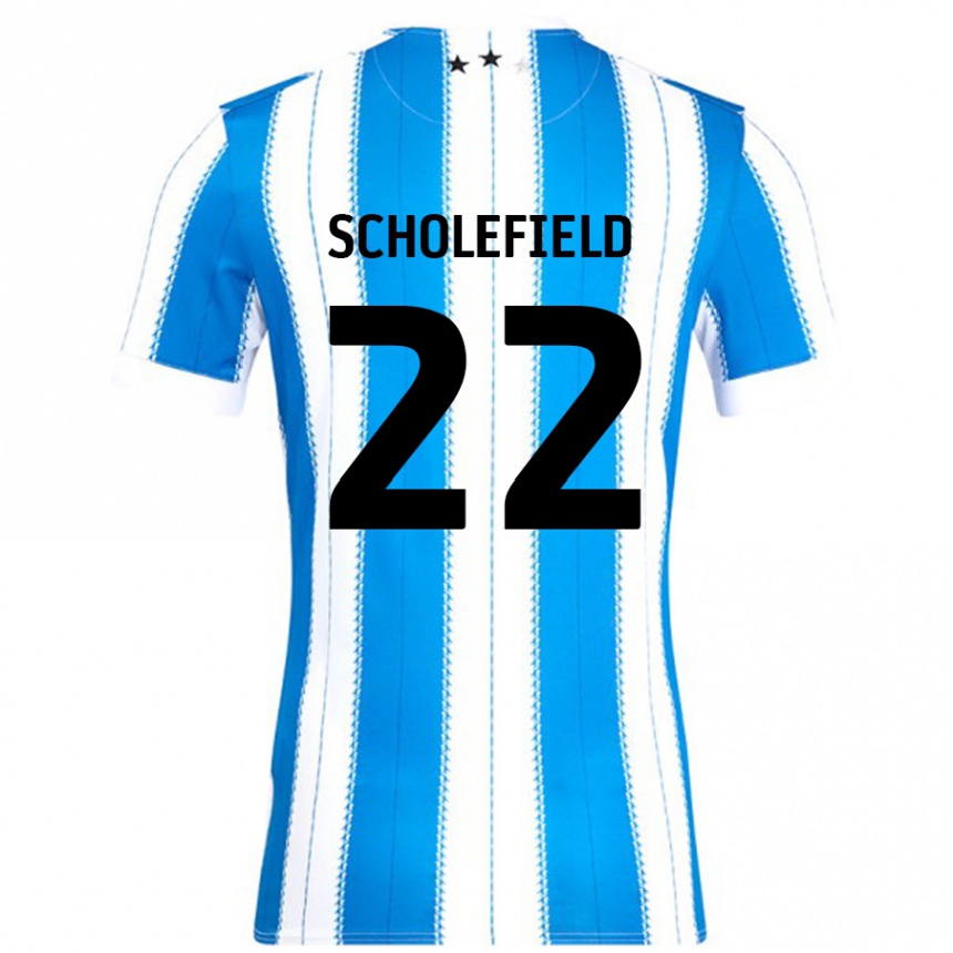 Kids Football Lois Scholefield #22 Blue White Home Jersey 2024/25 T-Shirt Canada