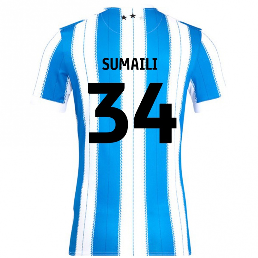 Kids Football Falone Sumaili #34 Blue White Home Jersey 2024/25 T-Shirt Canada