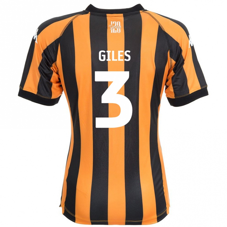 Kids Football Ryan Giles #3 Black Amber Home Jersey 2024/25 T-Shirt Canada