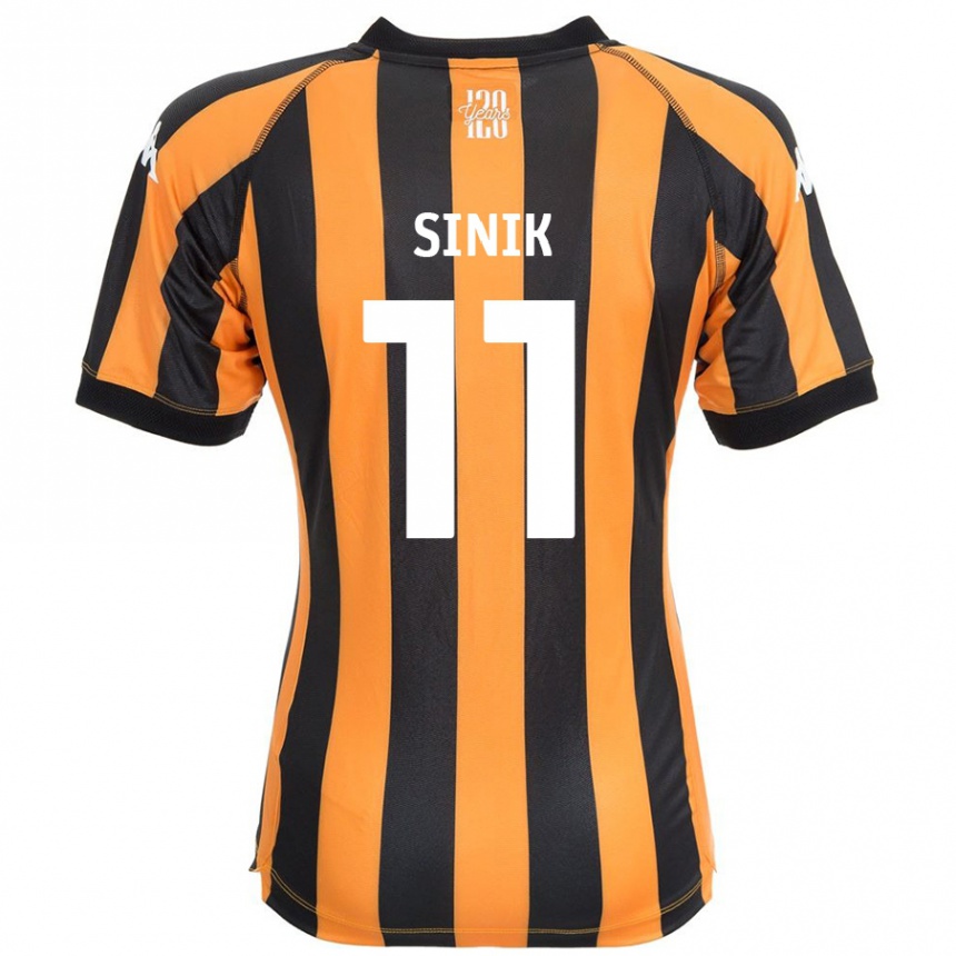 Kids Football Doğukan Sinik #11 Black Amber Home Jersey 2024/25 T-Shirt Canada