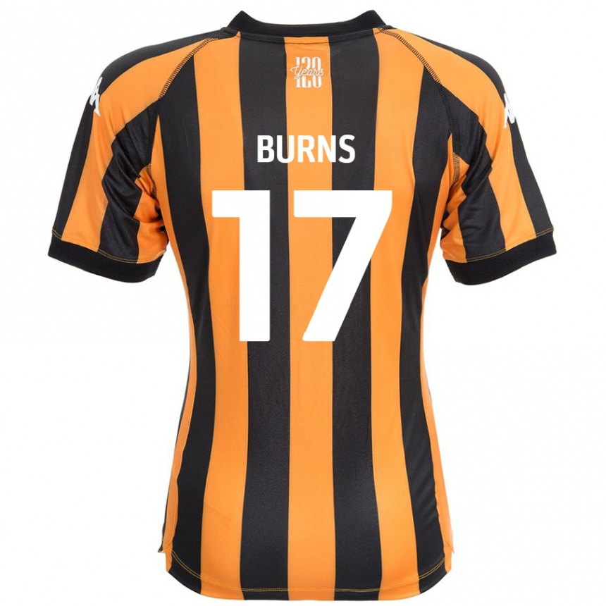 Kids Football Finley Burns #17 Black Amber Home Jersey 2024/25 T-Shirt Canada