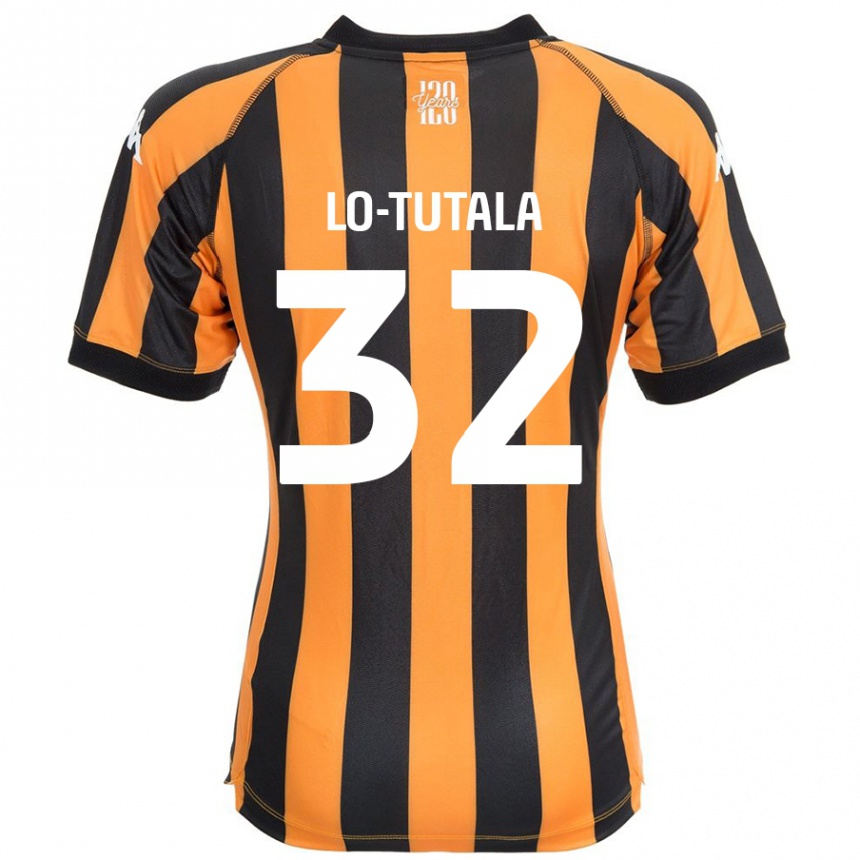 Kids Football Thimothée Lo-Tutala #32 Black Amber Home Jersey 2024/25 T-Shirt Canada