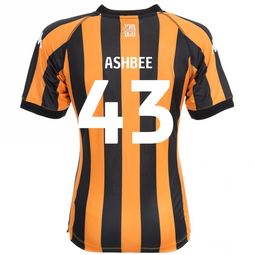 Kids Football Stanley Ashbee #43 Black Amber Home Jersey 2024/25 T-Shirt Canada