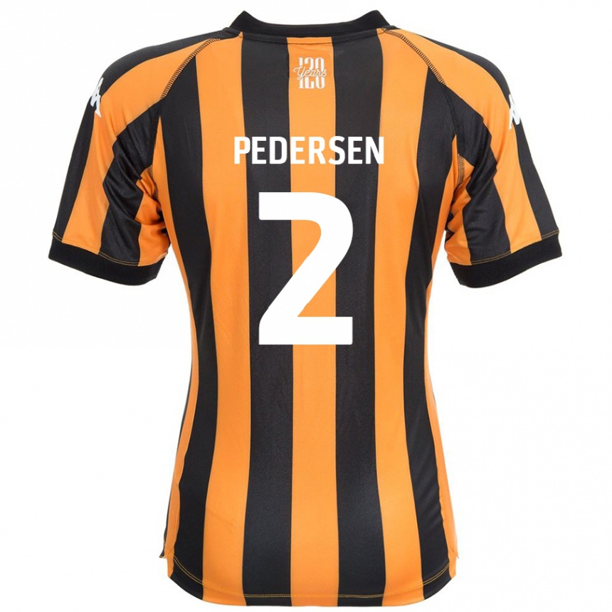 Kids Football Eden Pedersen #2 Black Amber Home Jersey 2024/25 T-Shirt Canada