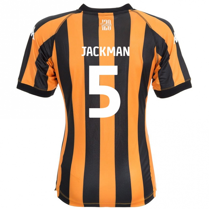 Kids Football Ellice Jackman #5 Black Amber Home Jersey 2024/25 T-Shirt Canada