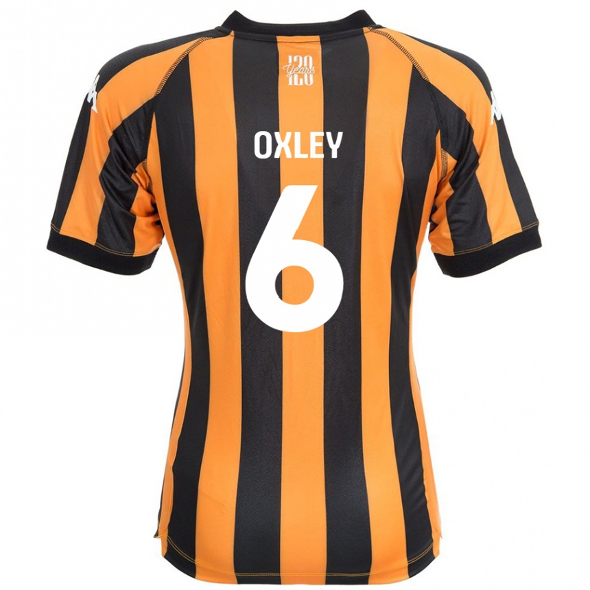 Kids Football Tilly Oxley #6 Black Amber Home Jersey 2024/25 T-Shirt Canada