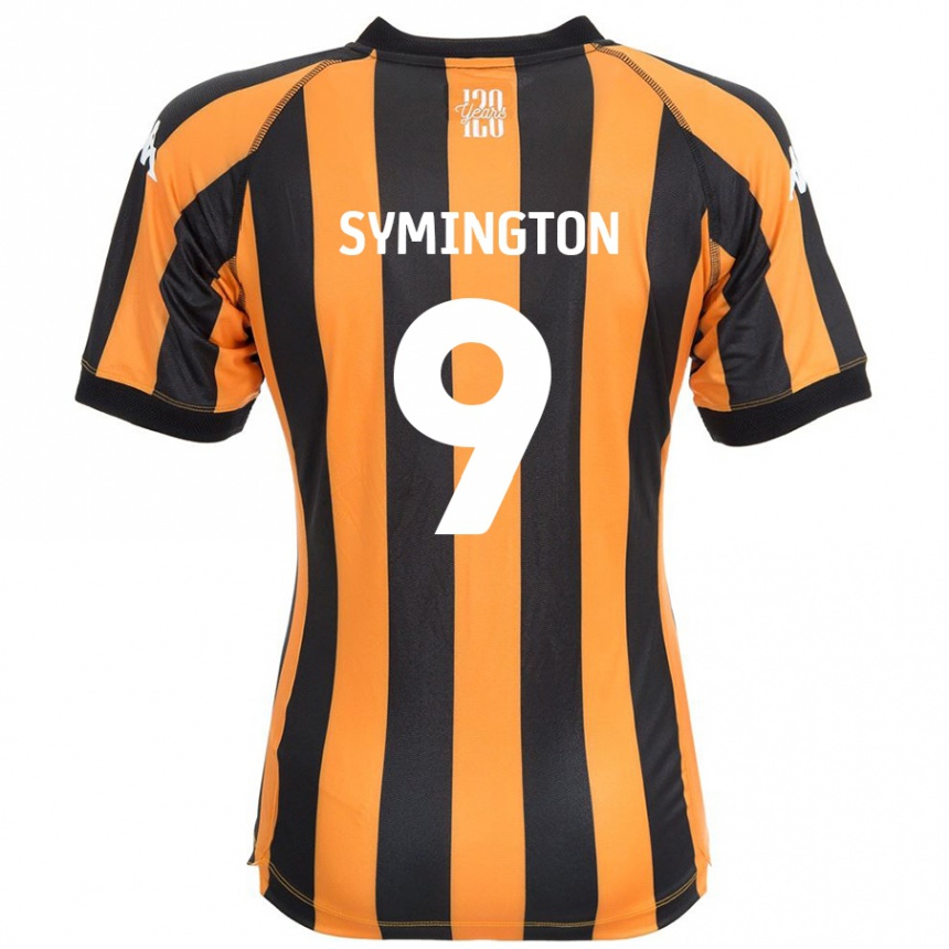 Kids Football Jo Symington #9 Black Amber Home Jersey 2024/25 T-Shirt Canada