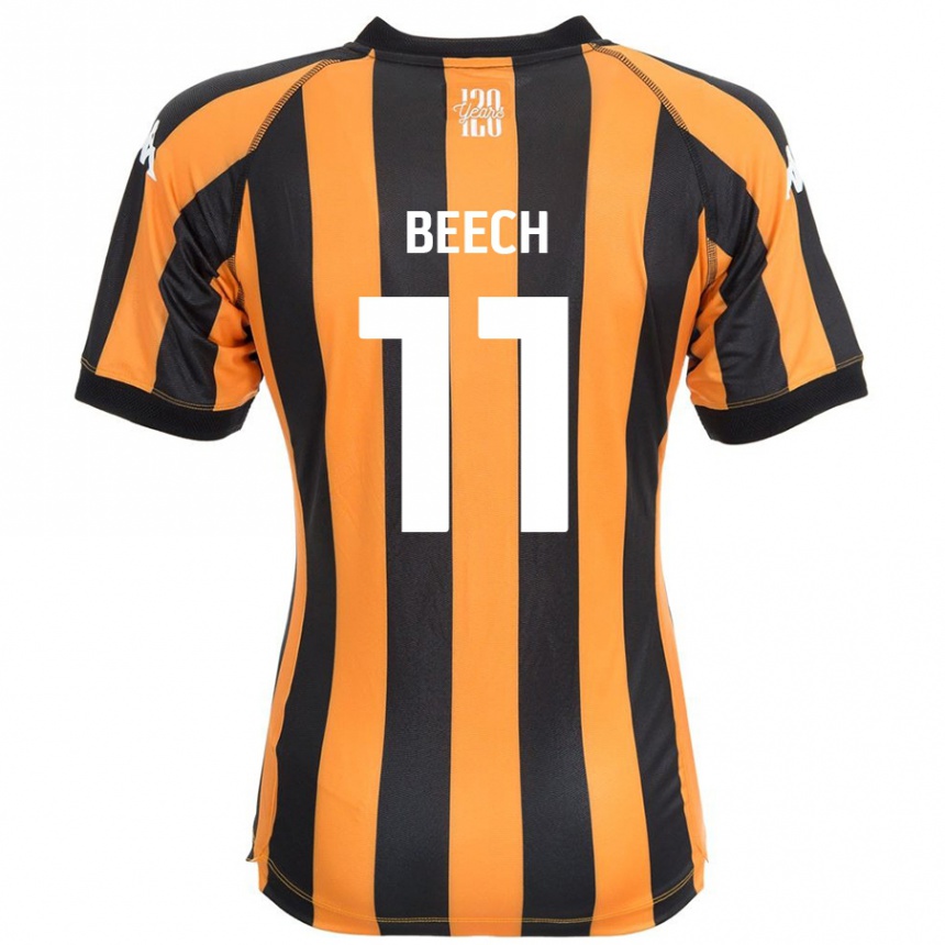 Kids Football Rebecca Beech #11 Black Amber Home Jersey 2024/25 T-Shirt Canada