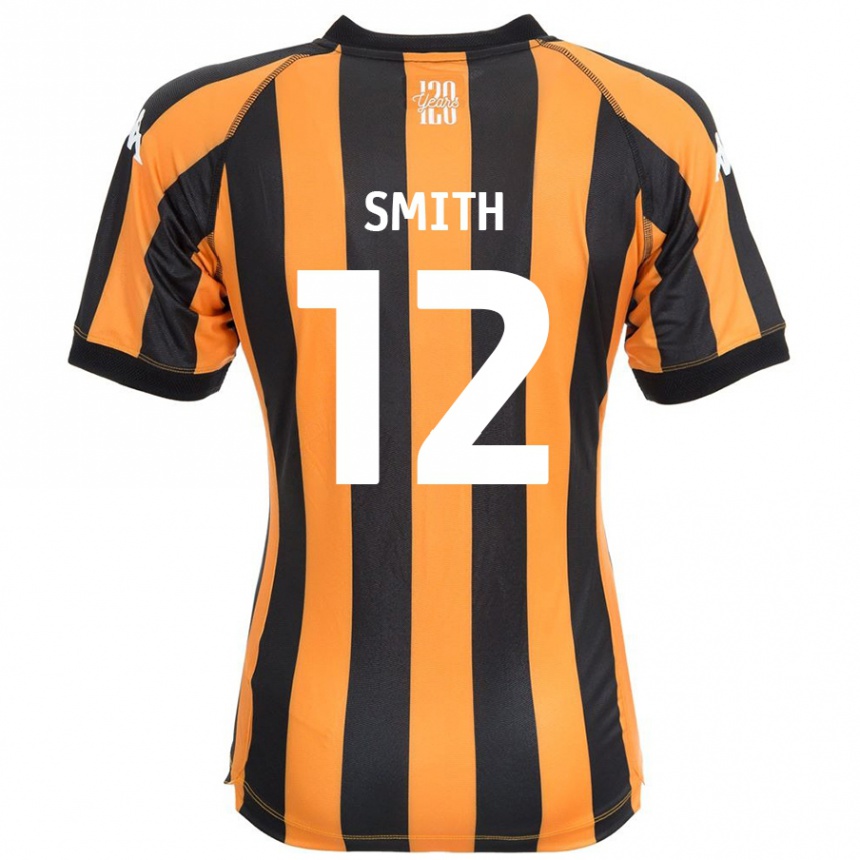 Kids Football Emily Smith #12 Black Amber Home Jersey 2024/25 T-Shirt Canada