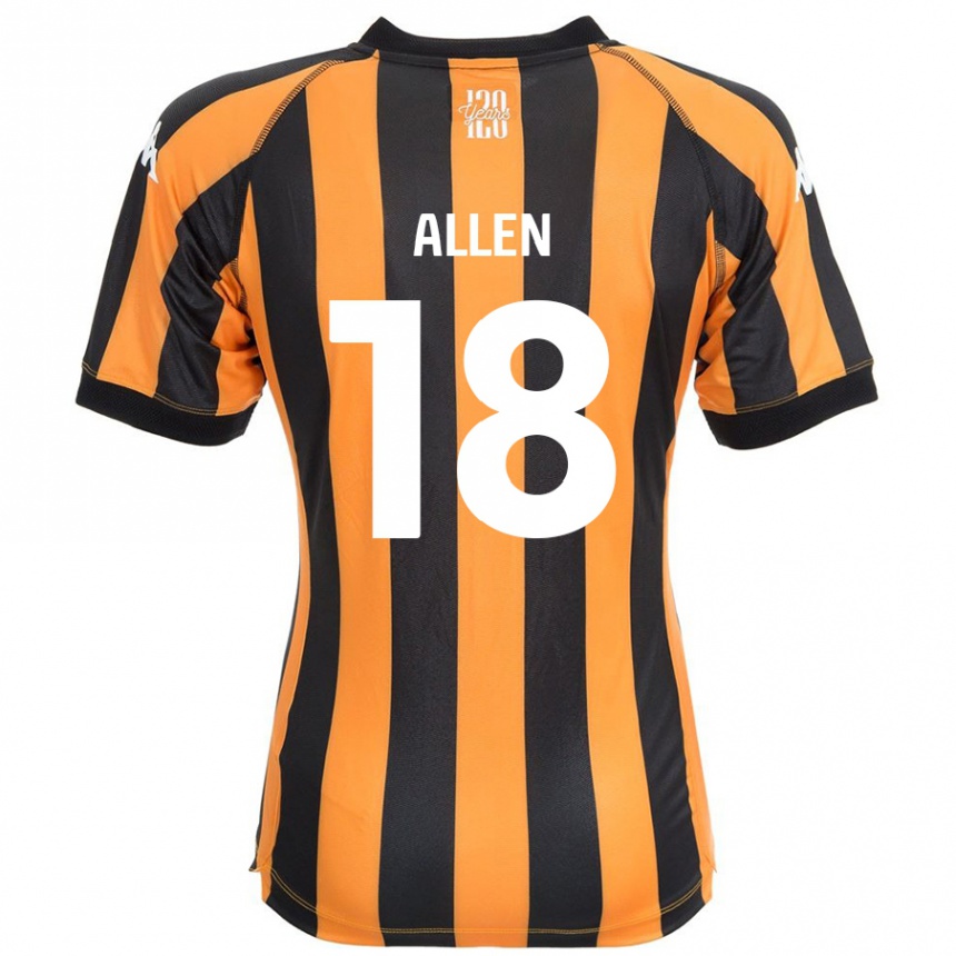 Kids Football Aaliyah Allen #18 Black Amber Home Jersey 2024/25 T-Shirt Canada