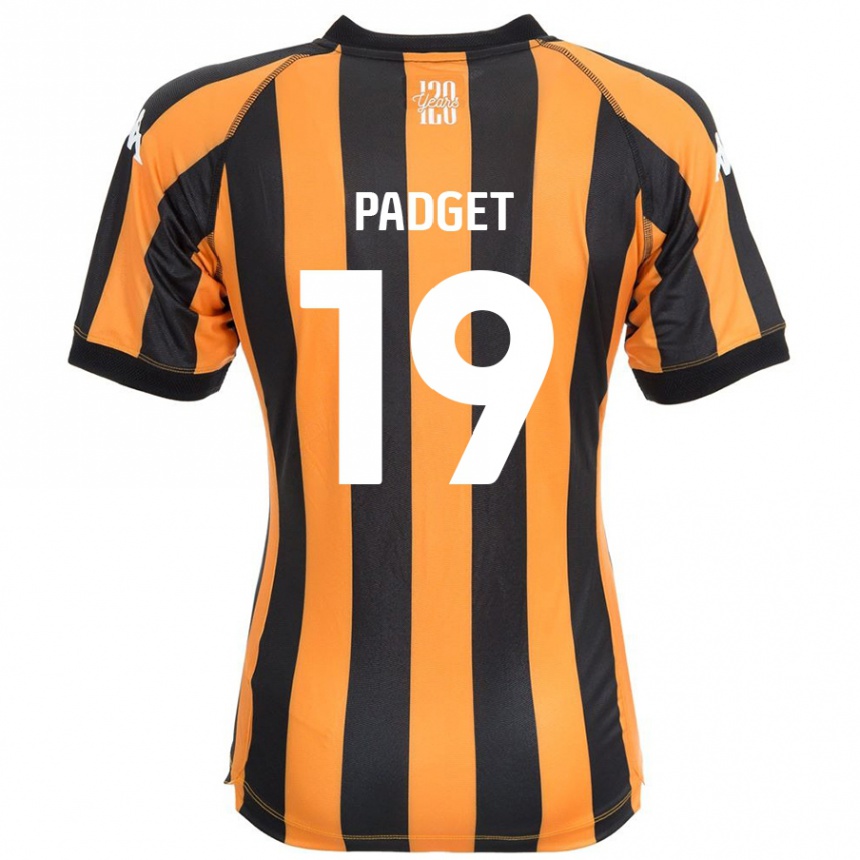 Kids Football Bethany Padget #19 Black Amber Home Jersey 2024/25 T-Shirt Canada