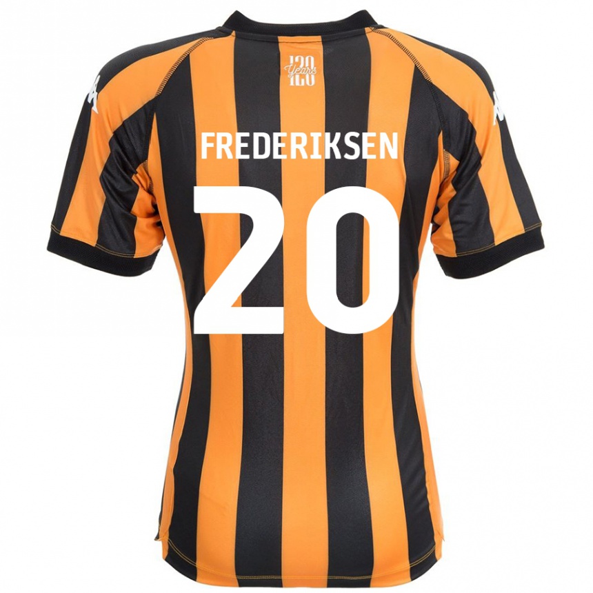 Kids Football Abbey Frederiksen #20 Black Amber Home Jersey 2024/25 T-Shirt Canada