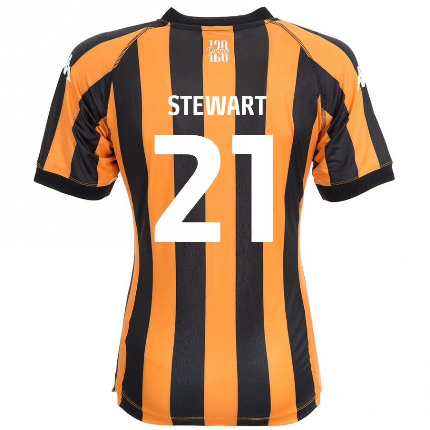 Kids Football Alice Stewart #21 Black Amber Home Jersey 2024/25 T-Shirt Canada