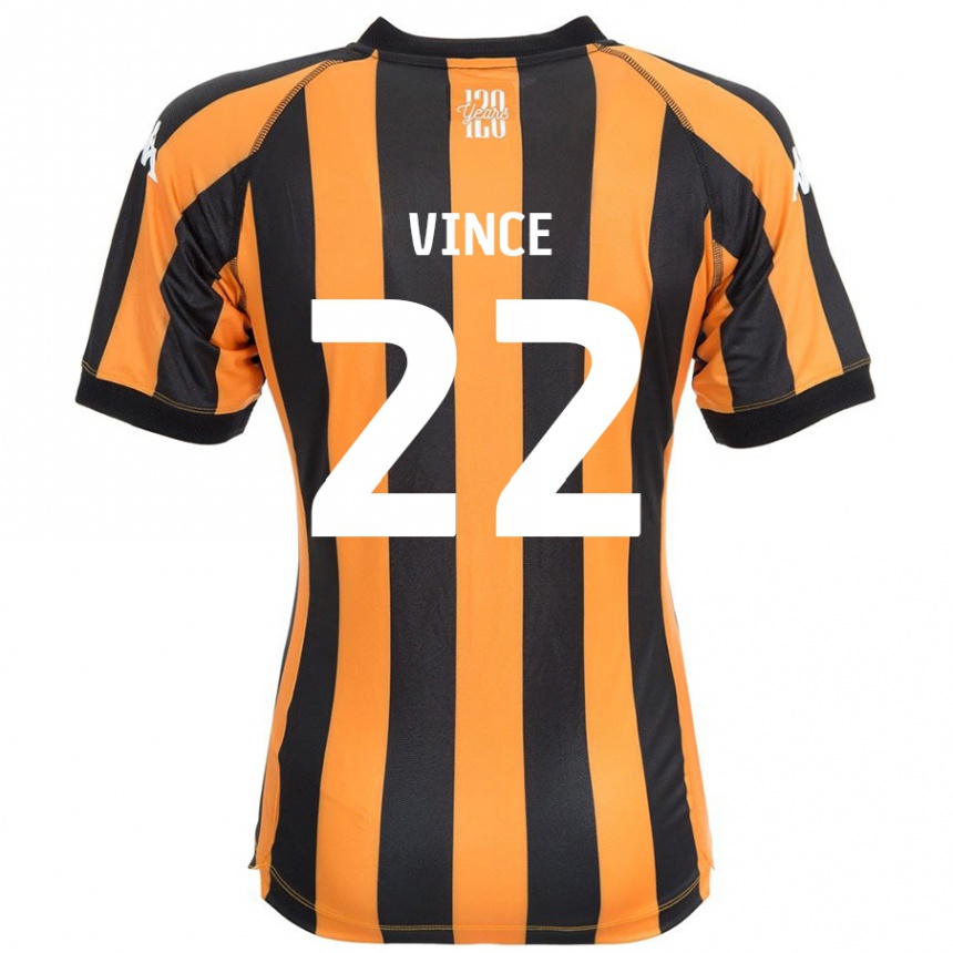 Kids Football Anna Vince #22 Black Amber Home Jersey 2024/25 T-Shirt Canada