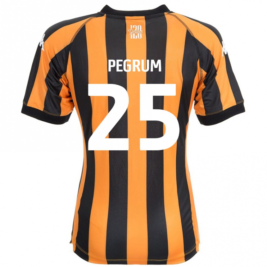 Kids Football Florence Pegrum #25 Black Amber Home Jersey 2024/25 T-Shirt Canada