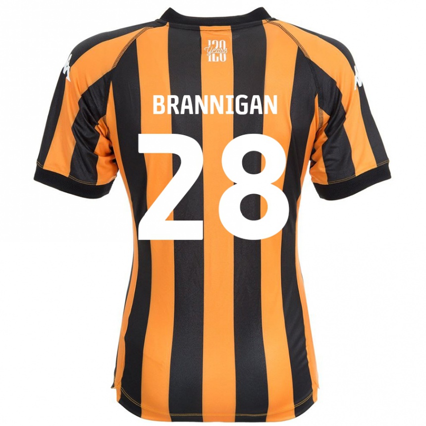 Kids Football Aoife Brannigan #28 Black Amber Home Jersey 2024/25 T-Shirt Canada