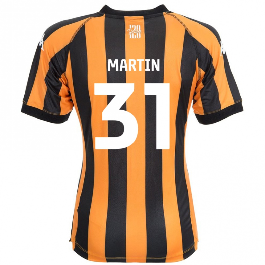 Kids Football Faith Martin #31 Black Amber Home Jersey 2024/25 T-Shirt Canada