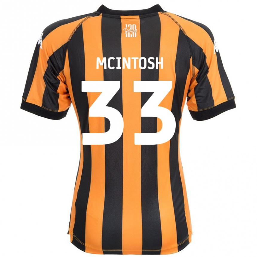 Kids Football Lucy Mcintosh #33 Black Amber Home Jersey 2024/25 T-Shirt Canada