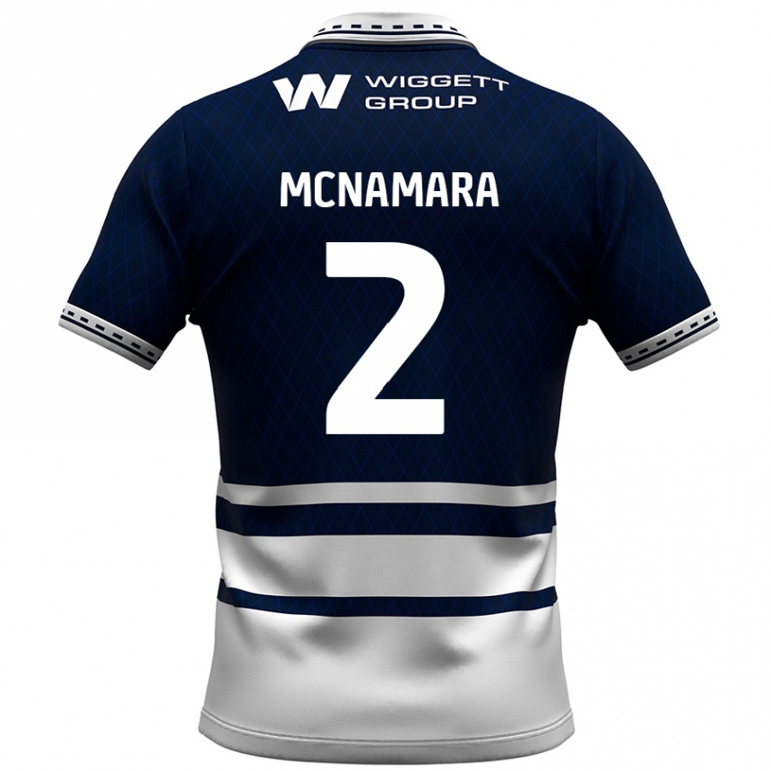 Enfant Football Maillot Danny Mcnamara #2 Bleu Marine Blanc Tenues Domicile 2024/25 Canada