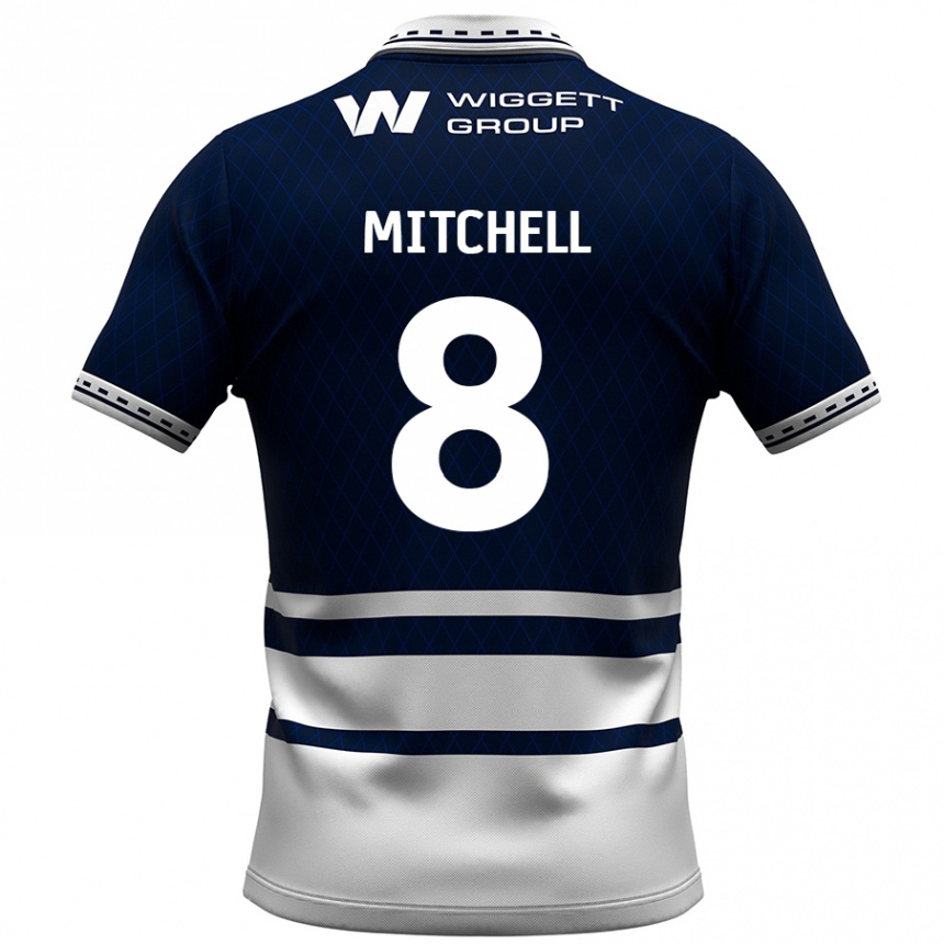 Enfant Football Maillot Billy Mitchell #8 Bleu Marine Blanc Tenues Domicile 2024/25 Canada