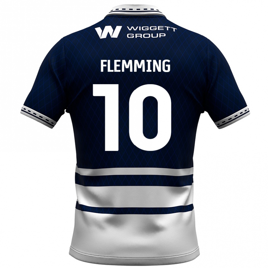 Enfant Football Maillot Zian Flemming #10 Bleu Marine Blanc Tenues Domicile 2024/25 Canada