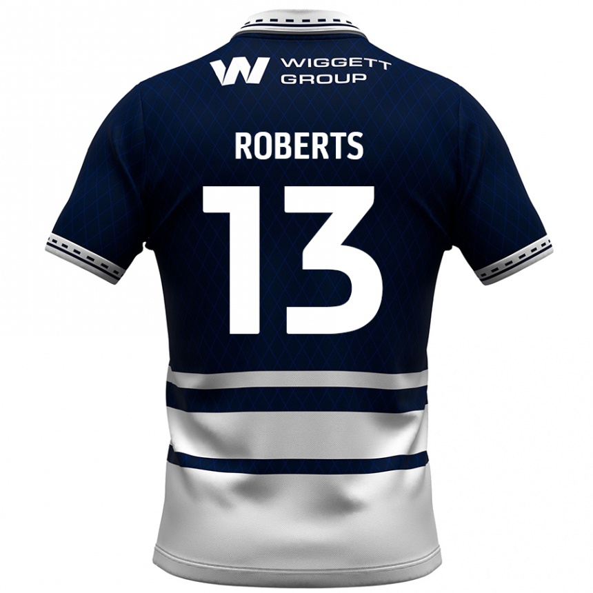 Kids Football Liam Roberts #13 Navy Blue White Home Jersey 2024/25 T-Shirt Canada