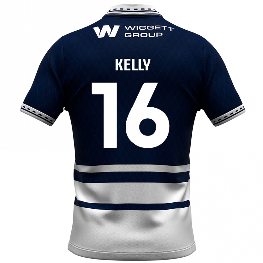 Enfant Football Maillot Daniel Kelly #16 Bleu Marine Blanc Tenues Domicile 2024/25 Canada