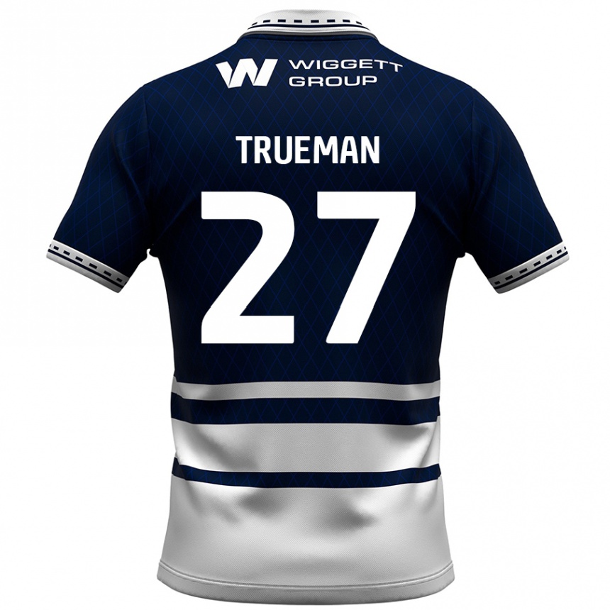 Enfant Football Maillot Connal Trueman #27 Bleu Marine Blanc Tenues Domicile 2024/25 Canada