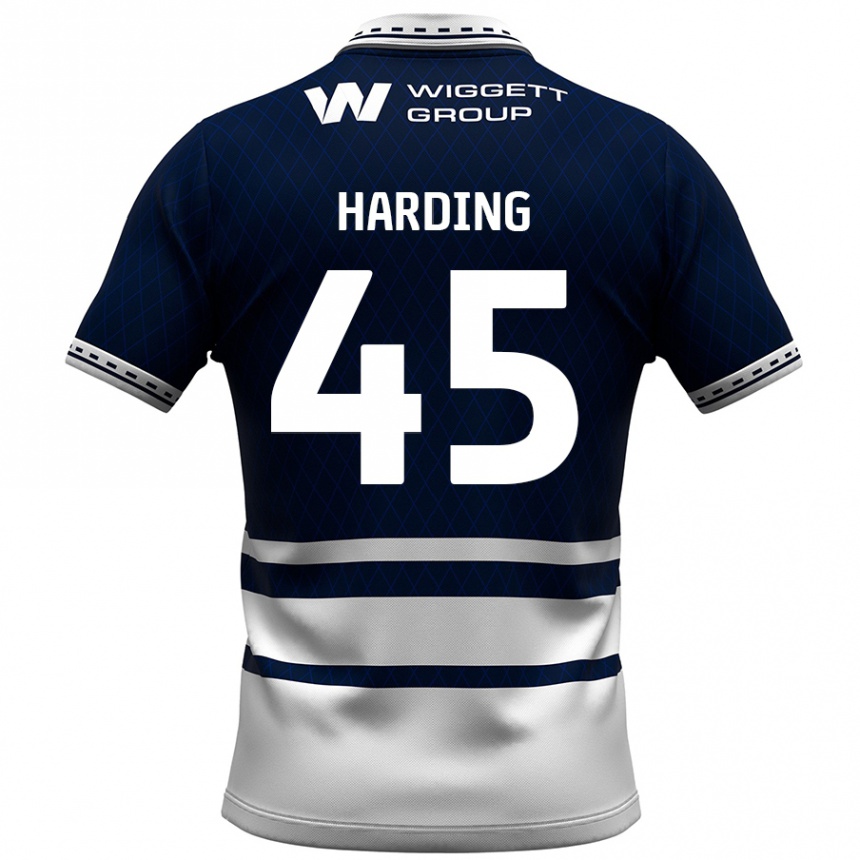 Enfant Football Maillot Wes Harding #45 Bleu Marine Blanc Tenues Domicile 2024/25 Canada