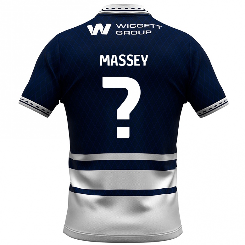 Kids Football Alfie Massey #0 Navy Blue White Home Jersey 2024/25 T-Shirt Canada