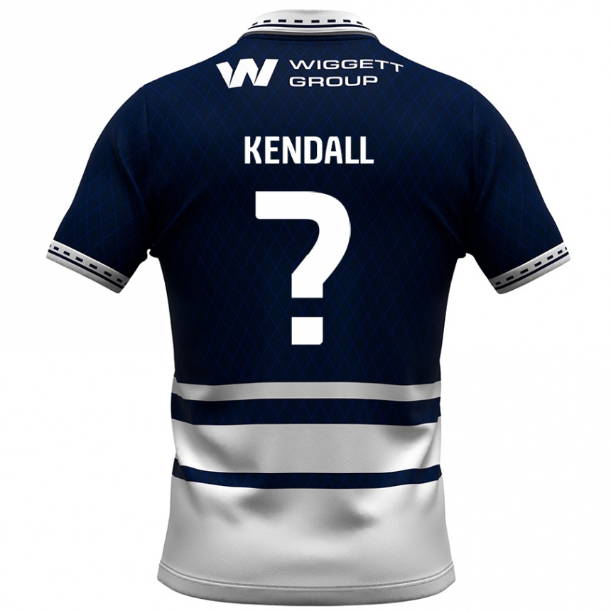 Enfant Football Maillot Sheldon Kendall #0 Bleu Marine Blanc Tenues Domicile 2024/25 Canada