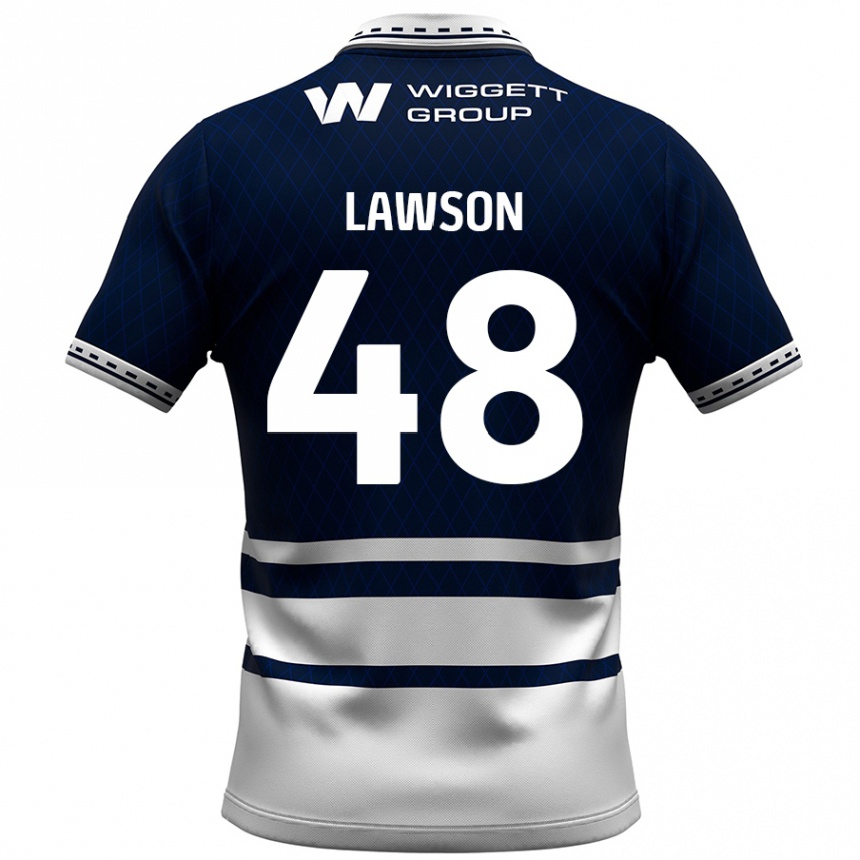 Enfant Football Maillot Sha'mar Lawson #48 Bleu Marine Blanc Tenues Domicile 2024/25 Canada