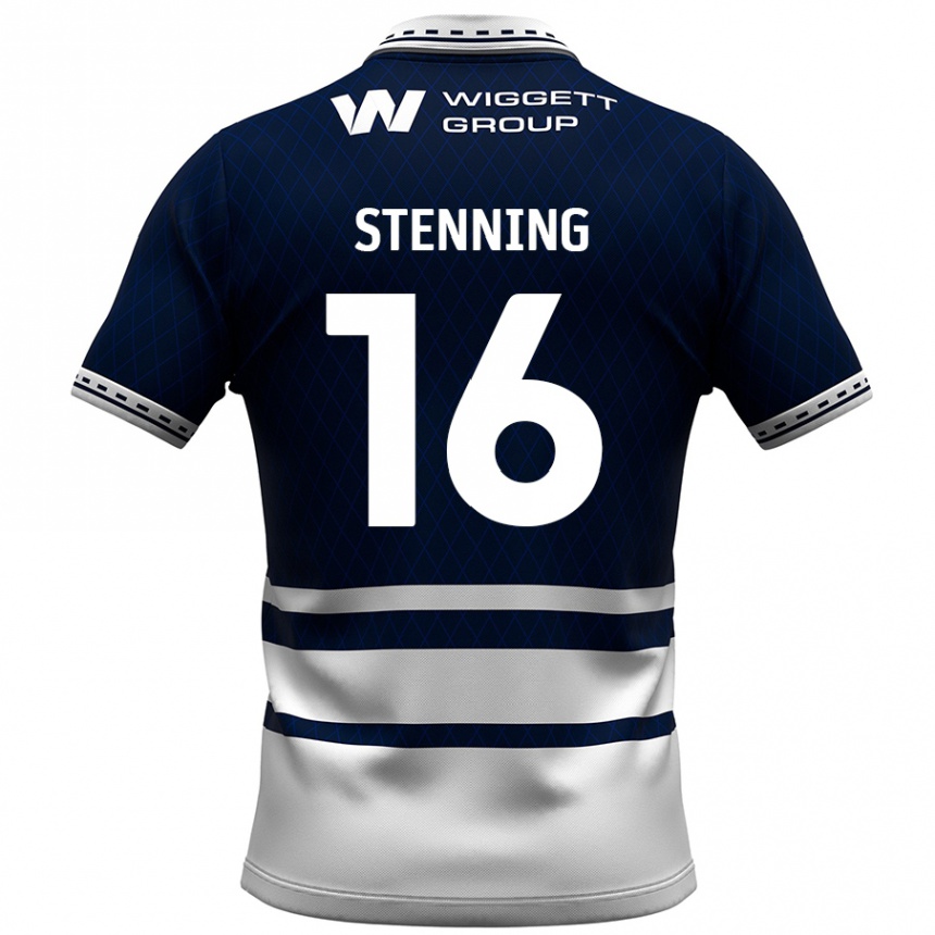 Kids Football Ellie Stenning #16 Navy Blue White Home Jersey 2024/25 T-Shirt Canada