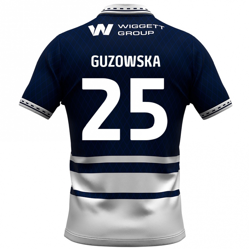 Enfant Football Maillot Sara Guzowska #25 Bleu Marine Blanc Tenues Domicile 2024/25 Canada