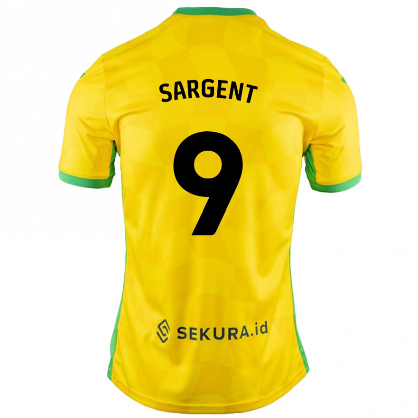 Kids Football Josh Sargent #9 Yellow Green Home Jersey 2024/25 T-Shirt Canada