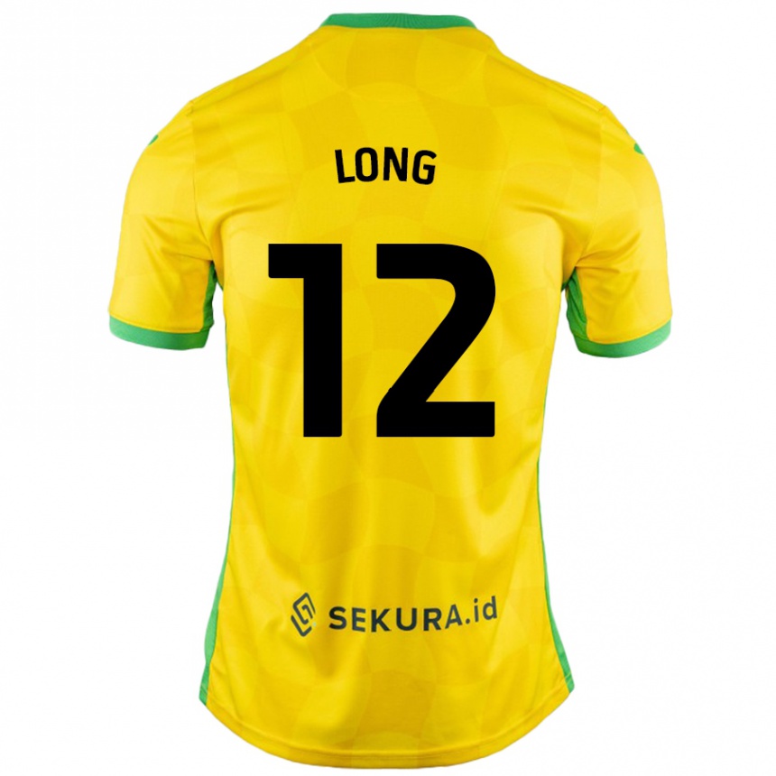 Kids Football George Long #12 Yellow Green Home Jersey 2024/25 T-Shirt Canada