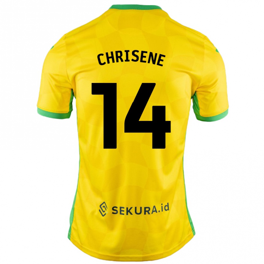 Kids Football Ben Chrisene #14 Yellow Green Home Jersey 2024/25 T-Shirt Canada